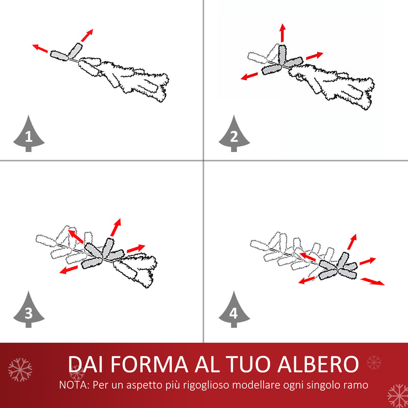 Albero di Natale Artificiale 90 cm 90 Rami in PVC e Fibra Ottica Verde -6