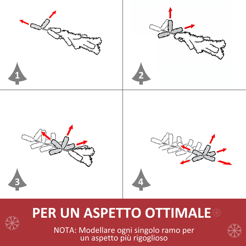 Albero di Natale Artificiale 60 cm 55 Rami con Fibra Ottica Verde -6