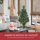 Albero di Natale Artificiale 60 cm 55 Rami con Fibra Ottica Verde -7