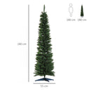 Albero di Natale Artificiale 180 cm 390 Rami Folti Verde -3