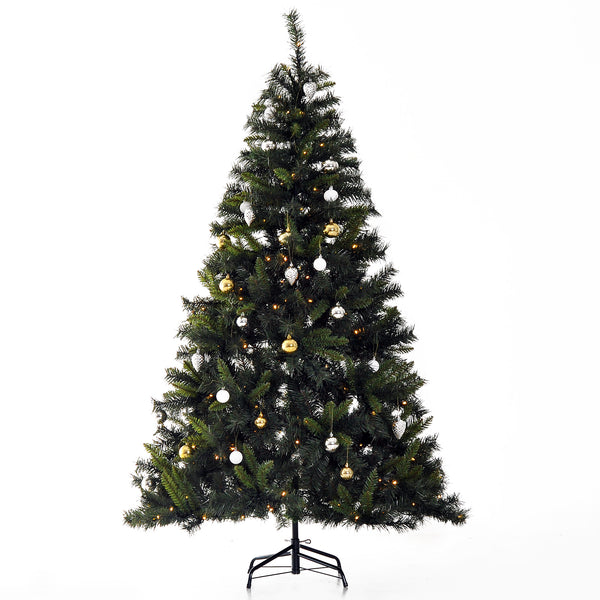 prezzo Künstlicher Weihnachtsbaum 180 cm 200 LED und grüne Dekokugeln