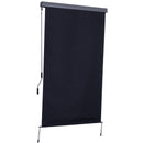 Tenda da Sole Verticale a Rullo con Leva a Mano Grigio 120x200 cm -1