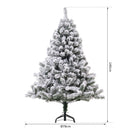 Albero di Natale Artificiale Innevato 140 cm 400 Punte  Verde-3