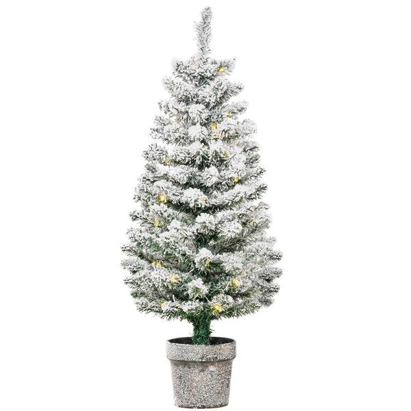 online Künstlicher Weihnachtsbaum 90 cm 116 Zweige mit weißen grünen LED-Lichtern