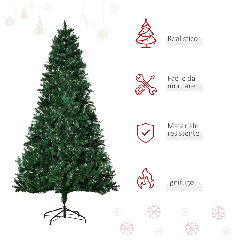 Albero di Natale Artificiale 210 cm 1046 Rami Verde-7