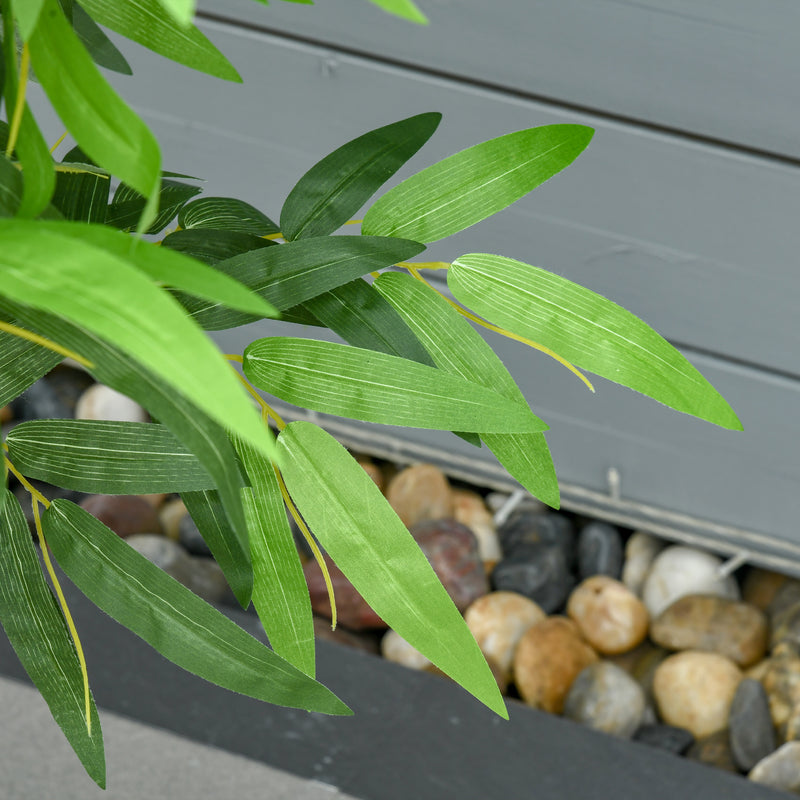 Pianta Artificiale di Bambù H140 cm con Vaso Verde-9