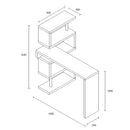 Tavolo Bancone Bar con Scaffale a 4 Ripiani Bianco 150x80x164.5 cm -4