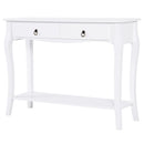 Tavolo Consolle per Ingresso Bianco Opaco 100x33x76 cm -1