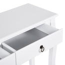 Tavolo Consolle per Ingresso Bianco Opaco 100x33x76 cm -8