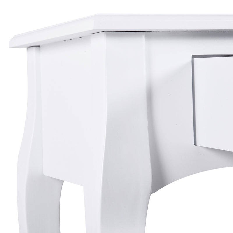 Tavolo Consolle per Ingresso Bianco Opaco 100x33x76 cm -9