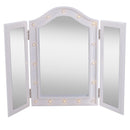 Specchio da Trucco Ripiegabile Retroilluminato con 16 LED Bianco 73x53.5x4.5 cm -1