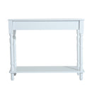 Consolle Moderna per Ingresso in Legno Bianco 89x35.5x72 cm -5