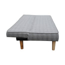 Divano Letto 3 Posti Reclinabile in Lino Grigio 177x70x69 cm -8