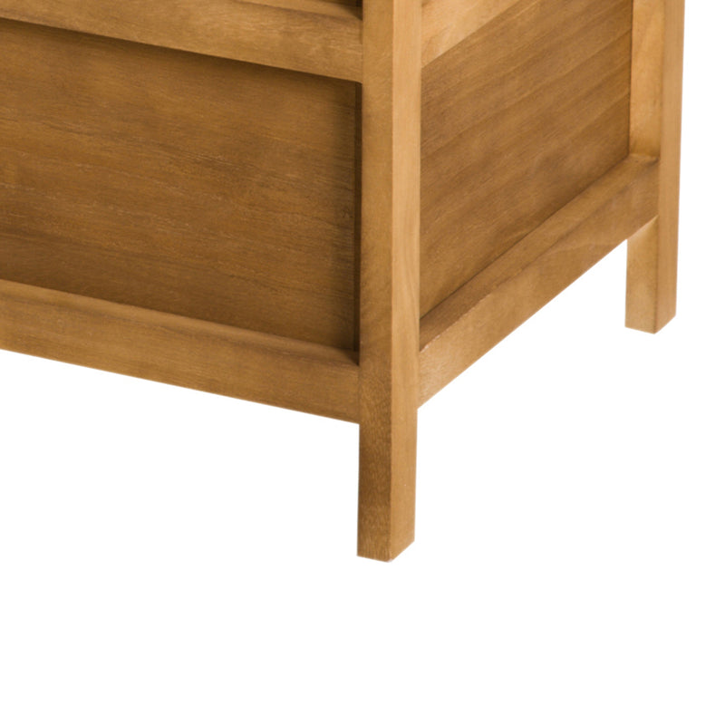 Panca Contenitore da Ingresso con Cassetti e Ripiani in Legno Chiaro 69x34x48 cm -8