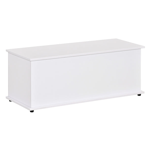 Rechteckige Truhe 100x40x40 cm aus weißer Spanplatte sconto