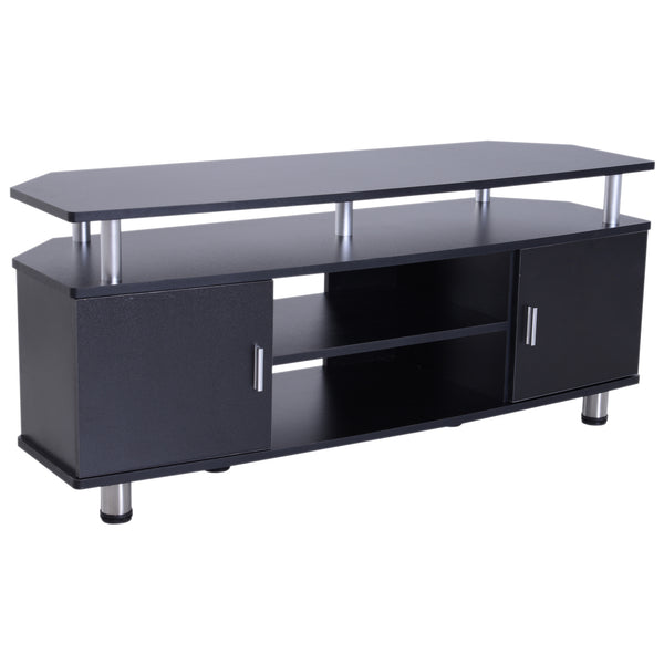 sconto TV-Schrank 2 Türen 4 Einlegeböden 120 x 39,5 x 52 cm Schwarz