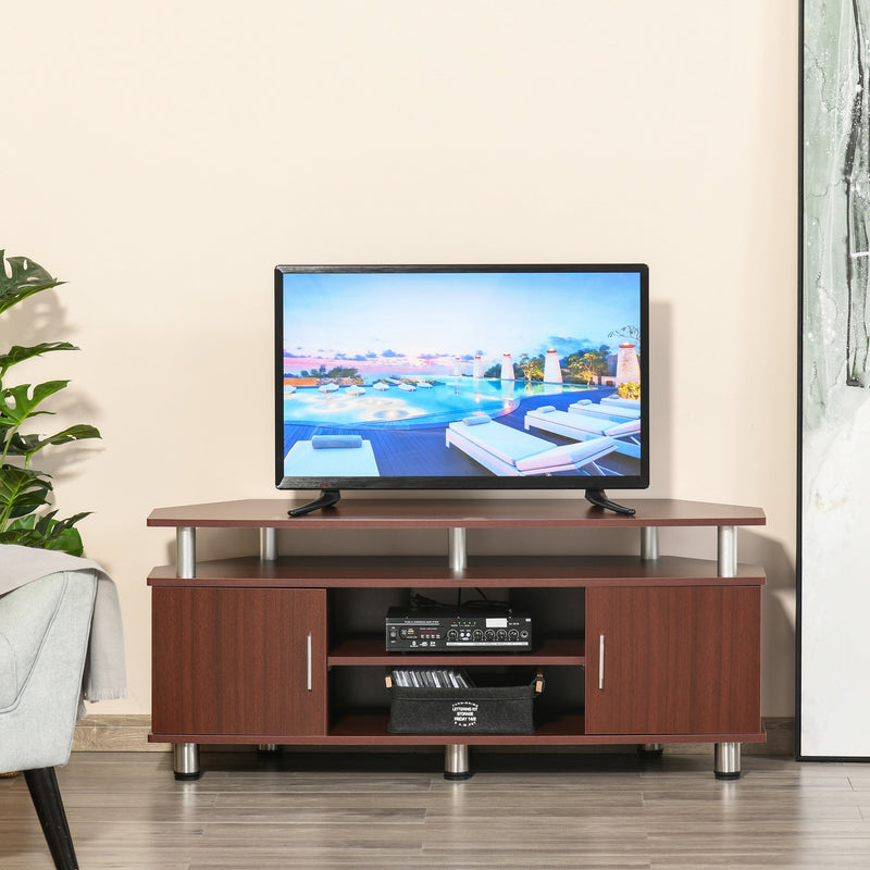 Mobile TV Classico in Legno con 2 ripiani Marrone 120x39.5x52 cm -2