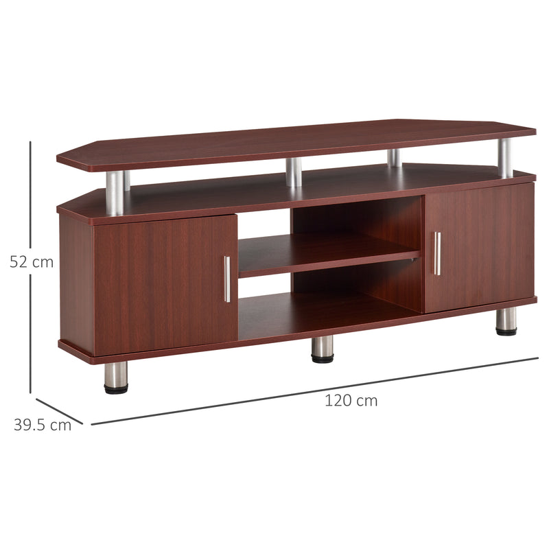 Mobile TV Classico in Legno con 2 ripiani Marrone 120x39.5x52 cm -3