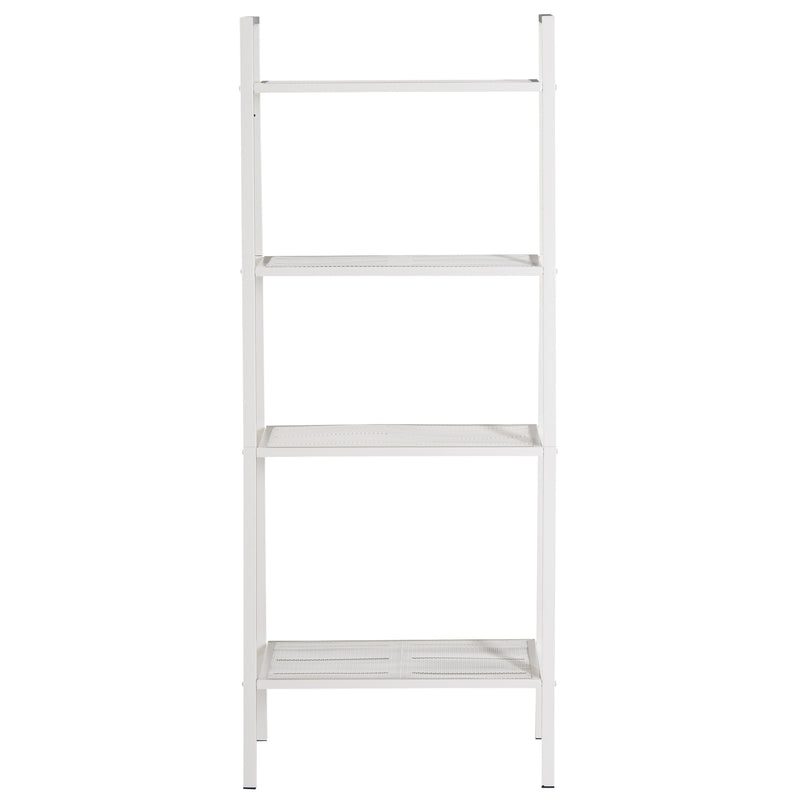 Scaffale a Scala 4 Ripiani in Acciaio Bianco 60x35.2x148.2 cm -5