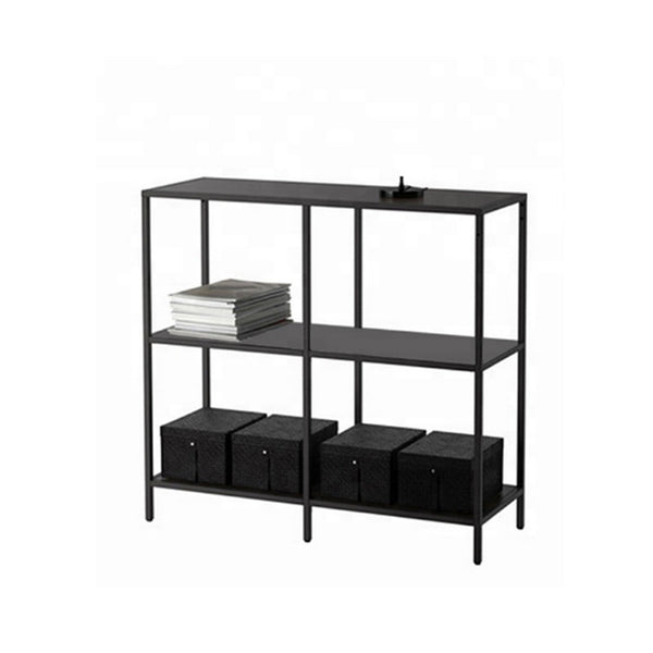 Bücherregal Regal aus Metall 3 schwarze Regale 100x36x94,5 cm online