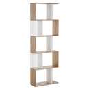 Libreria da Muro Moderna 5 Ripiani in Legno Bianco 60x24x1184.5 cm -1