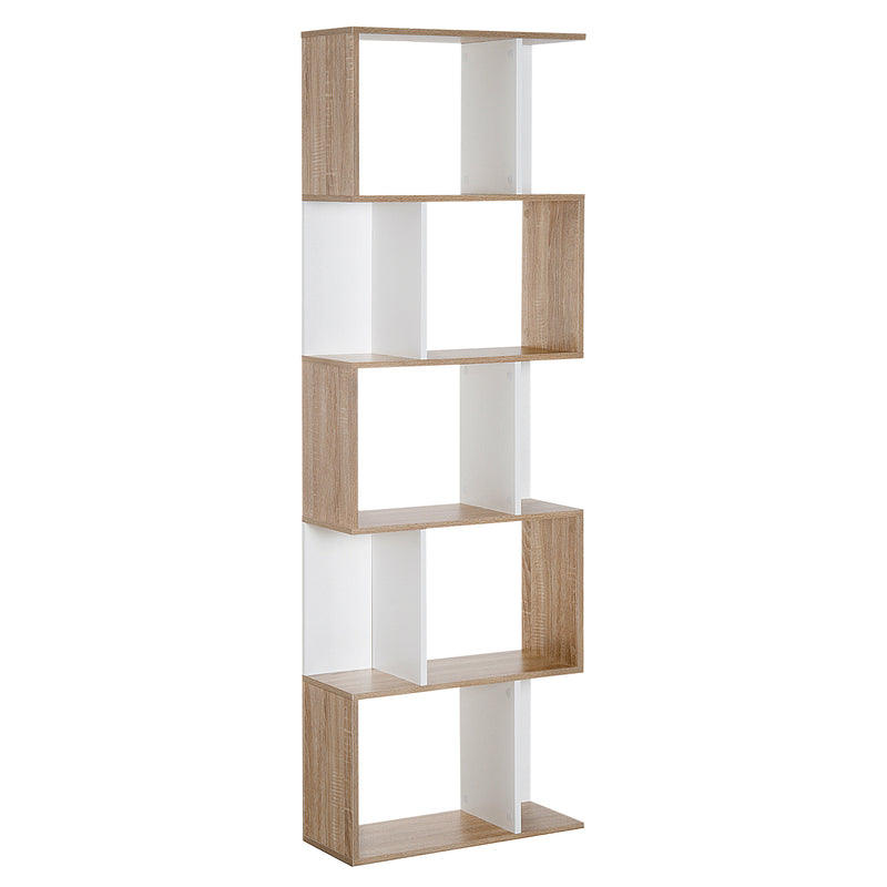 Libreria da Muro Moderna 5 Ripiani in Legno Bianco 60x24x1184.5 cm -1