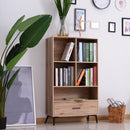 Libreria in Stile Nordico in Legno Truciolato Rovere 68.5x30x120.5 cm -2