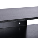 Mobile TV con Cassetto e Ripiani in Legno Nero 152x40x60.5 cm -8