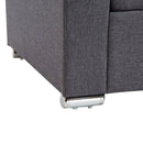 Poltroncina Moderna con Rivestimento in Tessuto Grigio Scuro 81x73x78 cm -10