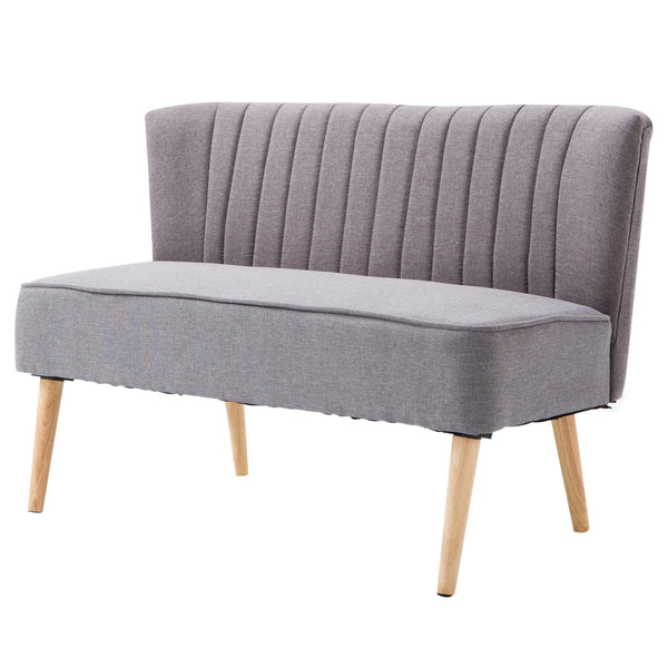 2-Sitzer-Sofa im nordischen Stil, hellgrau, 117 x 56,5 x 77 cm online