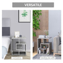 Mobiletto Libreria a 3 livelli in Legno Grigio Effetto Cemento 45x40x55 cm -6