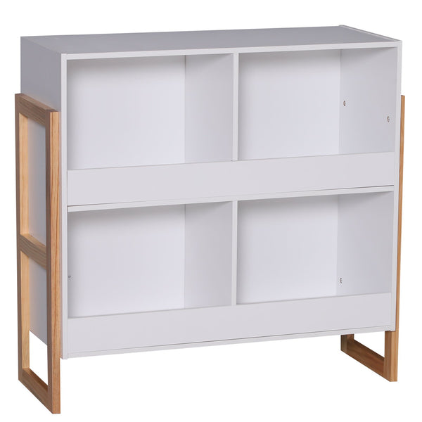 prezzo Cube Bücherregal Modernes Design Weißes Holz 86x34x82,5 cm