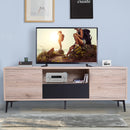 Mobile Porta TV Basso in Legno con Gambe in Metallo 120x40x44 cm -2