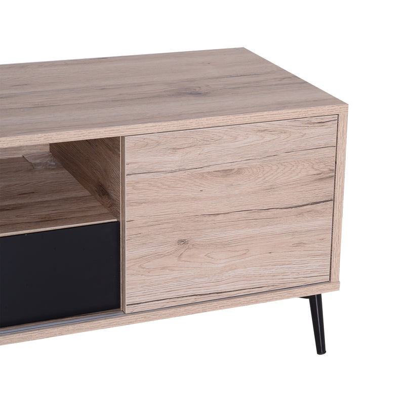 Mobile Porta TV Basso in Legno con Gambe in Metallo 120x40x44 cm -7