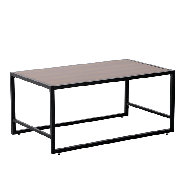 online Couchtisch im Industriedesign aus Holz und Metall 106x61x47,5 cm