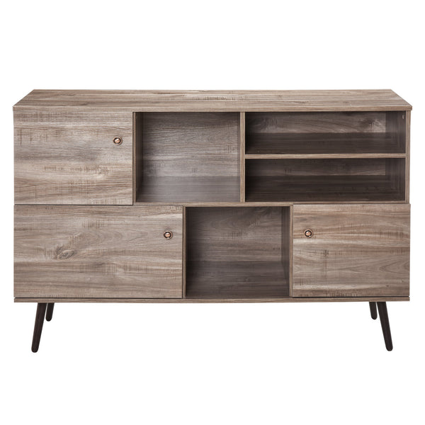 Sideboard Wohnzimmermöbel 3 Türen 4 Einlegeböden 135x46x91,5 cm sconto