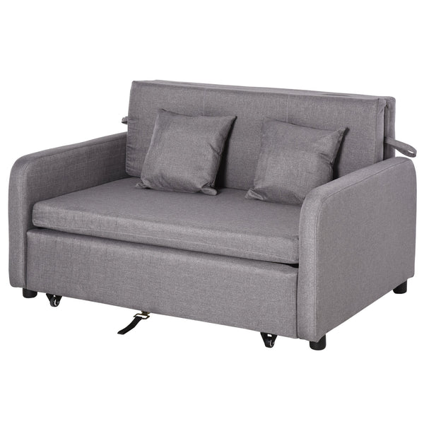 acquista Schlafsofa 2 Sitze 136x92x84 cm in grauem Leinen