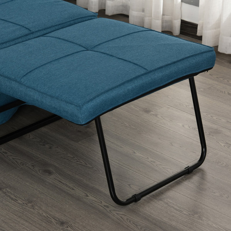 Pouf Letto Brandina con Materasso Pieghevole 69x180x41 cm  Blu-8