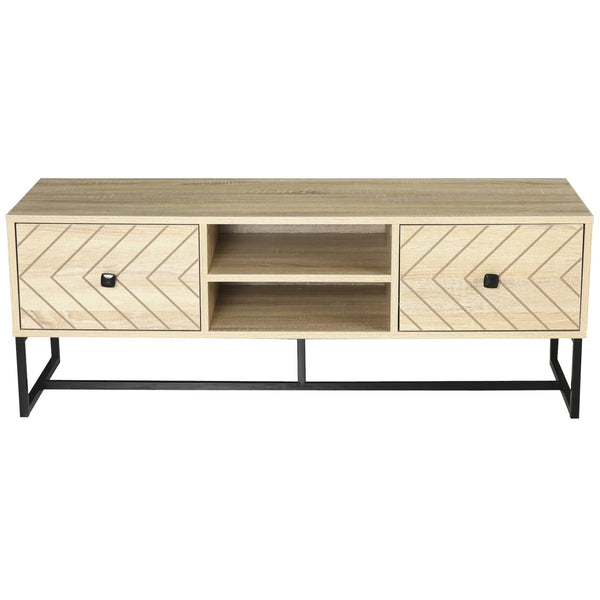 Niedriger TV-Schrank 2 Schubladen 2 Regale 120 x 39 x 44,5 cm in Holz sconto