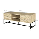 Mobile TV Basso 2 Cassetti 2 Ripiani 120x39x44,5 cm in Legno -9