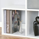 Mobile Libreria 2 Cassetti 6 Ripiani 89,8x30x89,8 cm  Bianco e Grigio-8