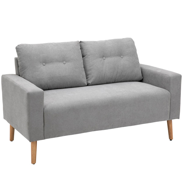 sconto 2-Sitzer-Sofa aus grauem Stoff 15x76x88 cm