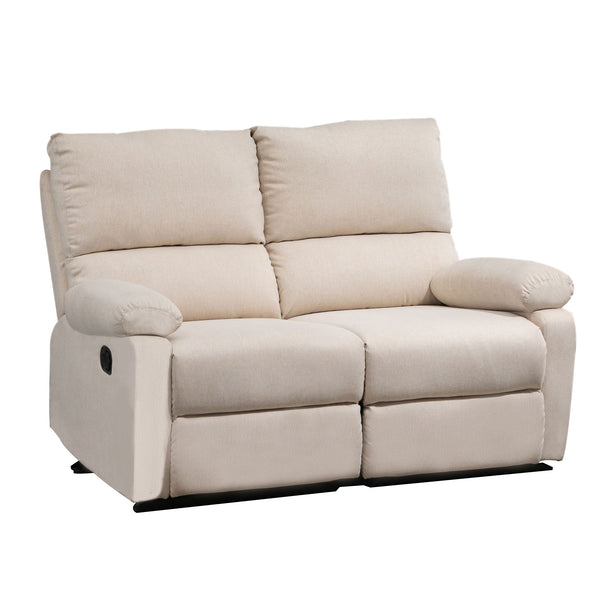 online Manuelles 2-Sitzer-Liegesofa 134 x 92 x 97 cm in beigem Stoff