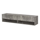 Mobile TV Sospeso 140x32x31 cm in Legno Truciolare Grigio-1