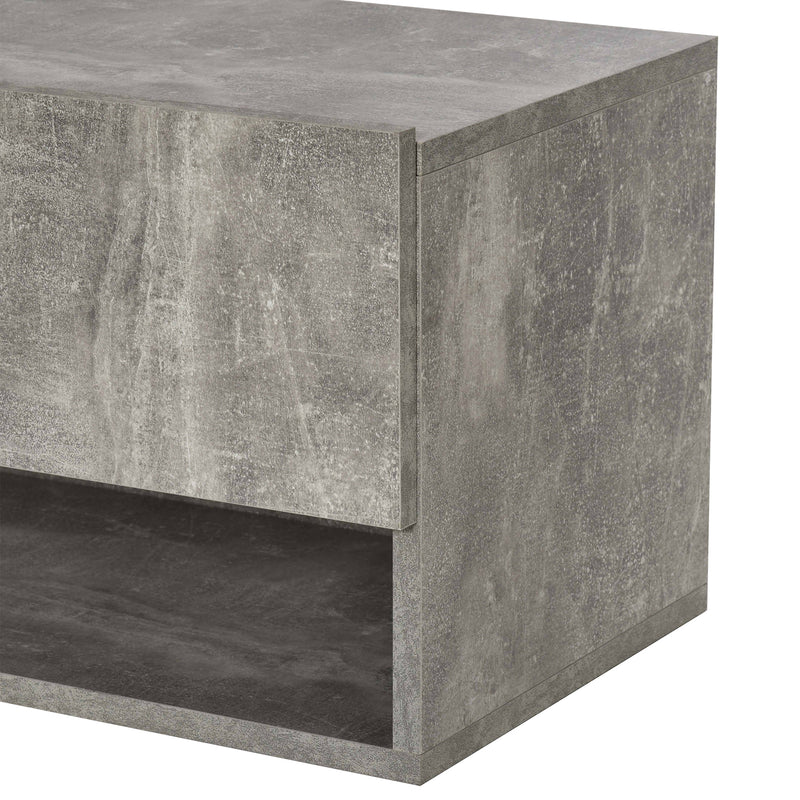 Mobile TV Sospeso 140x32x31 cm in Legno Truciolare Grigio-9