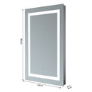 Specchio da Bagno con Luce LED 60x80x4 cm -3