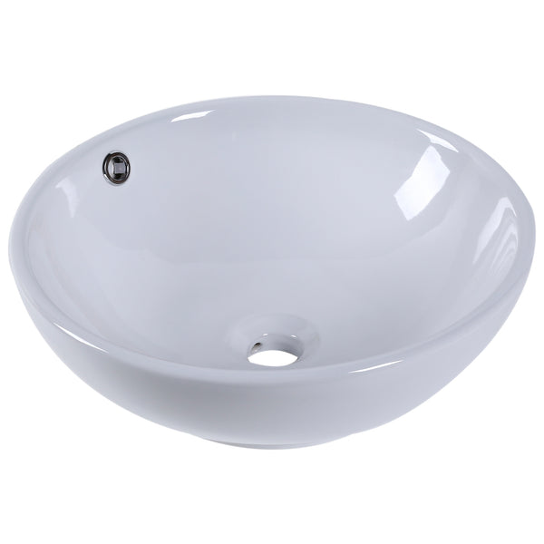 Aufsatzwaschbecken in Weiß Modernes Design Glasierte Keramik 42x42x14 cm prezzo