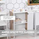 Mobile Armadietto 2 Ante 60x25x90 cm in Truciolare  Bianco-6