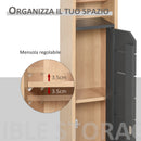 Mobile a Colonna da Bagno 18x18x75 cm per Carta Igienica in MDF -6