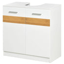 Mobile Sotto Lavabo Bagno 2 Ante 60X30x60,5 cm in MDF Bianco-1